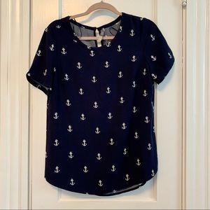 Navy blue anchor shirt